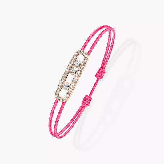 [Super CiCi]Messika Care(s) pink cord pav¨¦ bracelet