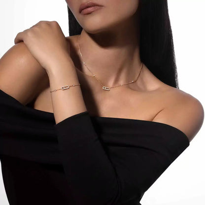 [Super CiCi]Move Uno Diamond Bracelet