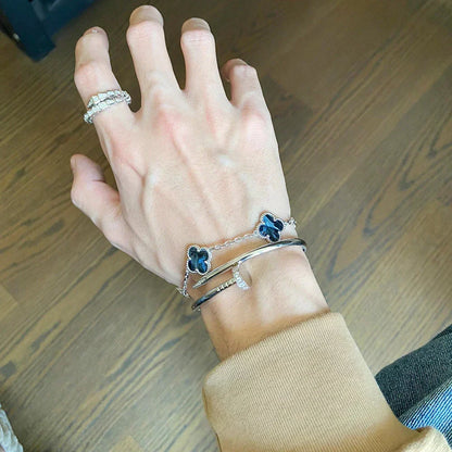 [Super CiCi ]CLOVER 5 MOTIF PIETERSITE BRACELET COLLECTION