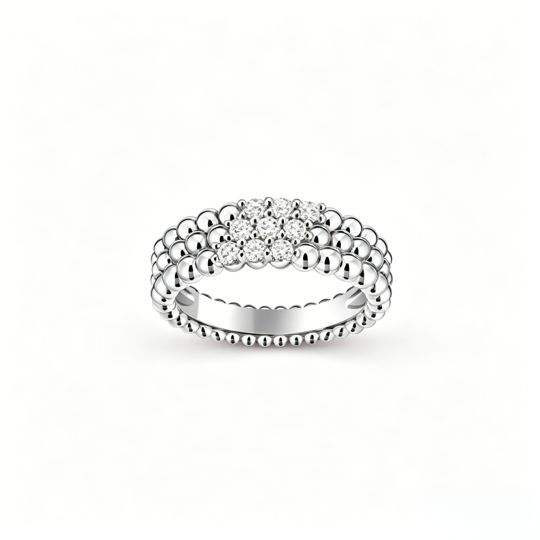 [Super CiCi] THREE-ROW DIAMOND RING