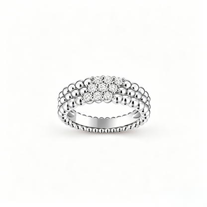 [Super CiCi] THREE-ROW DIAMOND RING