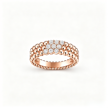 [Super CiCi] THREE-ROW DIAMOND RING