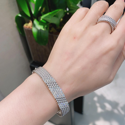 [Super CiCi]  FIVE-ROW DIAMOND BRACELET