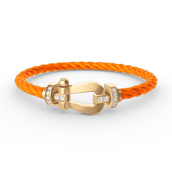 [Super CiCi ]FORCE LARGE HORSESHOE HALF DIAMOND BRACELET GOLD