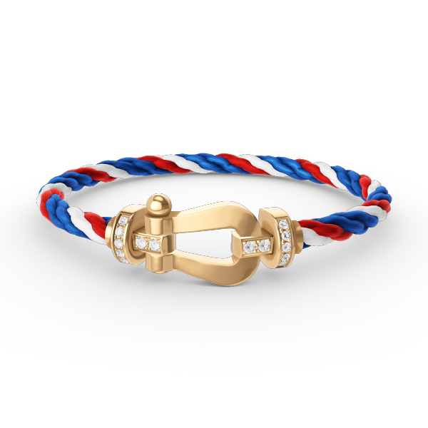 [Super CiCi ]FORCE LARGE HORSESHOE HALF DIAMOND BRACELET GOLD