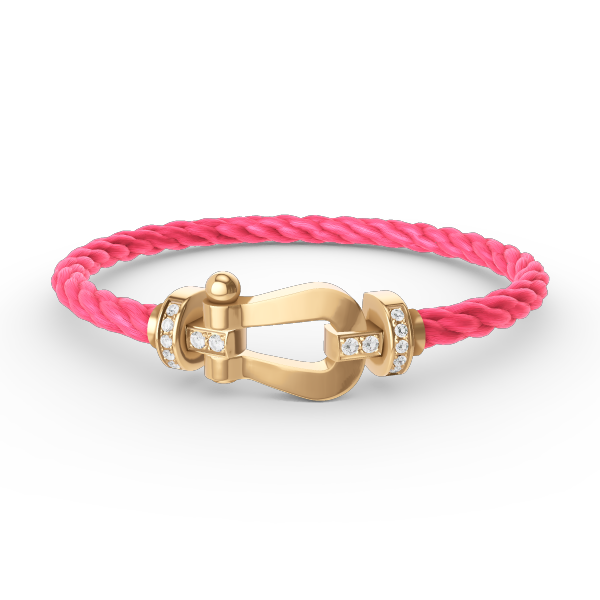 [Super CiCi ]FORCE LARGE HORSESHOE HALF DIAMOND BRACELET GOLD