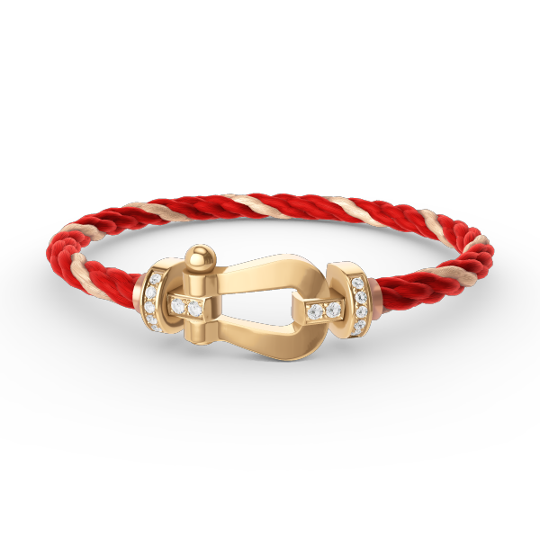[Super CiCi ]FORCE LARGE HORSESHOE HALF DIAMOND BRACELET GOLD