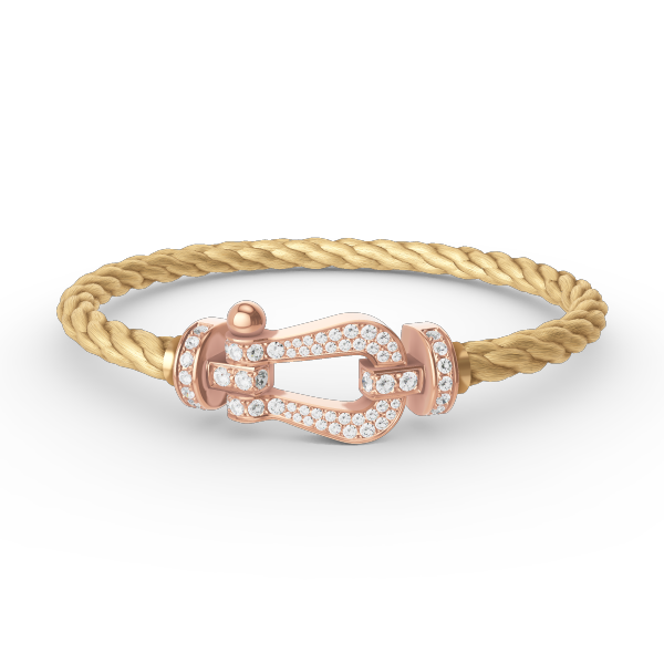 [Super CiCi ]FORCE LARGE HORSESHOE FULL DIAMOND BRACELET ROSE GOLD