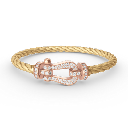 [Super CiCi ]FORCE LARGE HORSESHOE FULL DIAMOND BRACELET ROSE GOLD