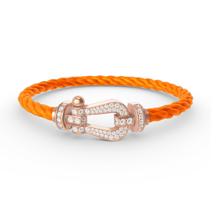 [Super CiCi ]FORCE LARGE HORSESHOE FULL DIAMOND BRACELET ROSE GOLD