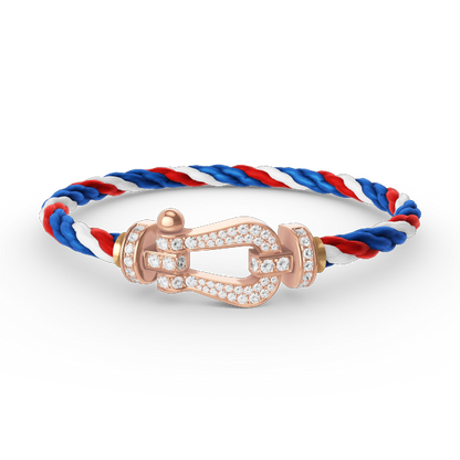 [Super CiCi ]FORCE LARGE HORSESHOE FULL DIAMOND BRACELET ROSE GOLD