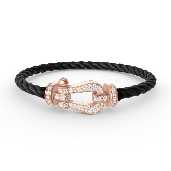 [Super CiCi ]FORCE LARGE HORSESHOE FULL DIAMOND BRACELET ROSE GOLD