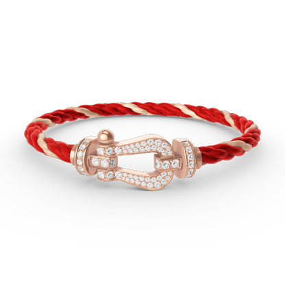 [Super CiCi ]FORCE LARGE HORSESHOE FULL DIAMOND BRACELET ROSE GOLD