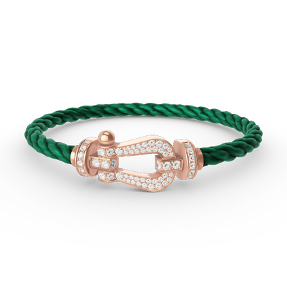 [Super CiCi ]FORCE LARGE HORSESHOE FULL DIAMOND BRACELET ROSE GOLD