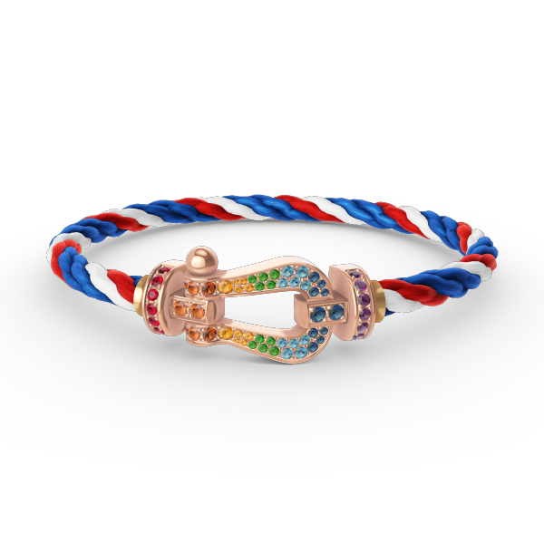 [Super CiCi ]FORCE LARGE HORSESHOE  COLORED DIAMOND BRACELET ROSE GOLD