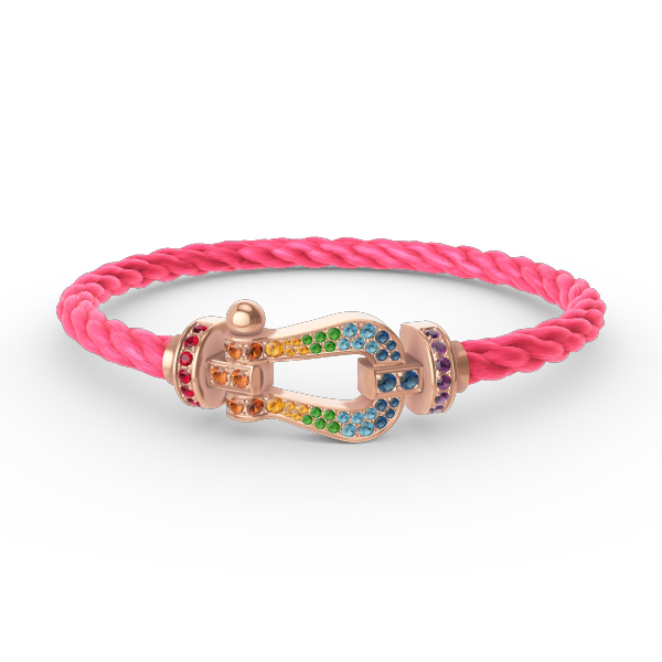 [Super CiCi ]FORCE LARGE HORSESHOE  COLORED DIAMOND BRACELET ROSE GOLD