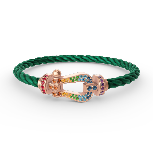 [Super CiCi ]FORCE LARGE HORSESHOE  COLORED DIAMOND BRACELET ROSE GOLD