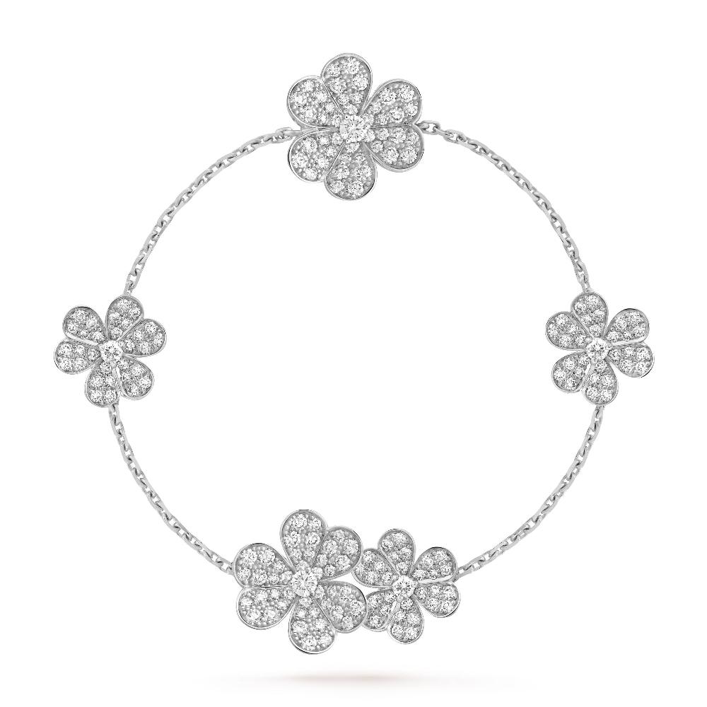 [Super CiCi ]FRIVOLE SILVER 5 FLOWERS BRACELET
