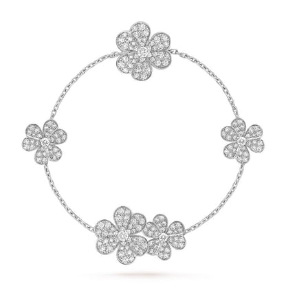 [Super CiCi ]FRIVOLE SILVER 5 FLOWERS BRACELET
