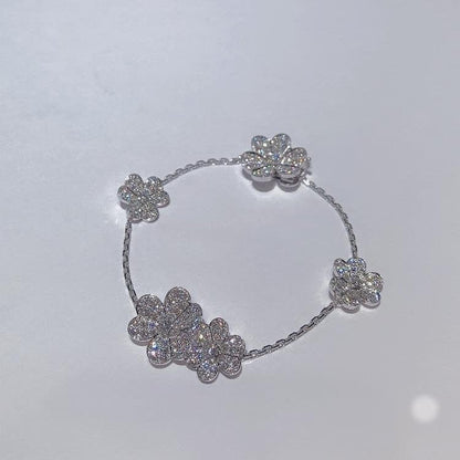 [Super CiCi ]FRIVOLE SILVER 5 FLOWERS BRACELET