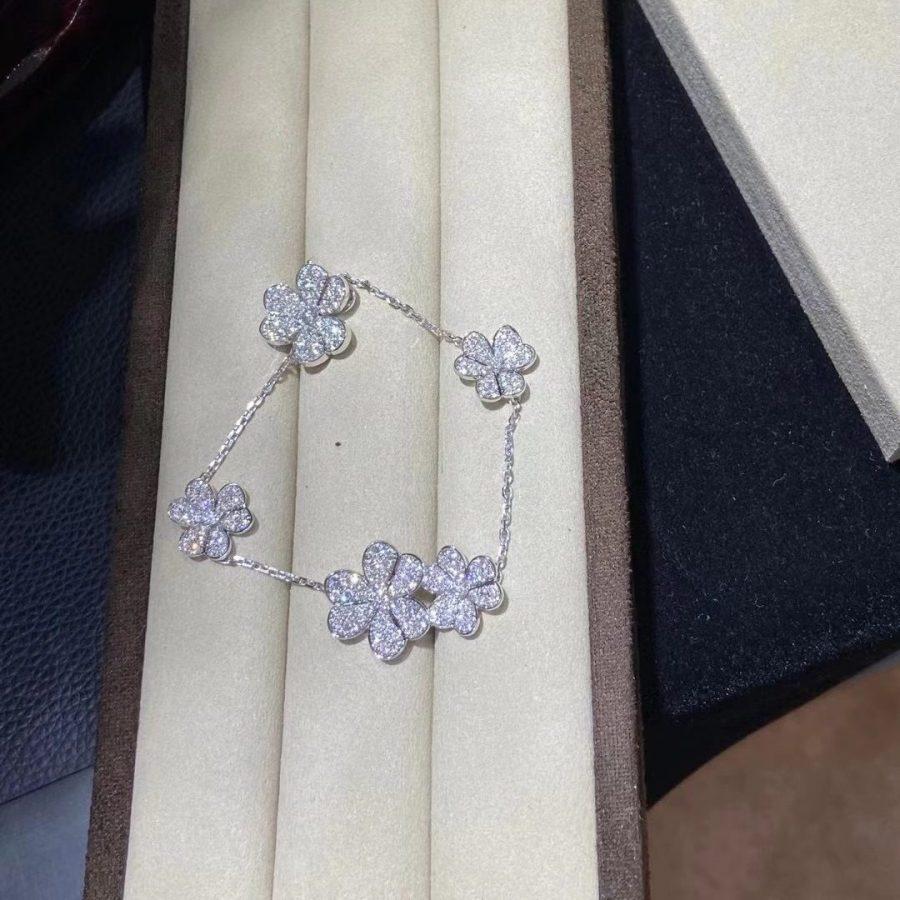 [Super CiCi ]FRIVOLE SILVER 5 FLOWERS BRACELET