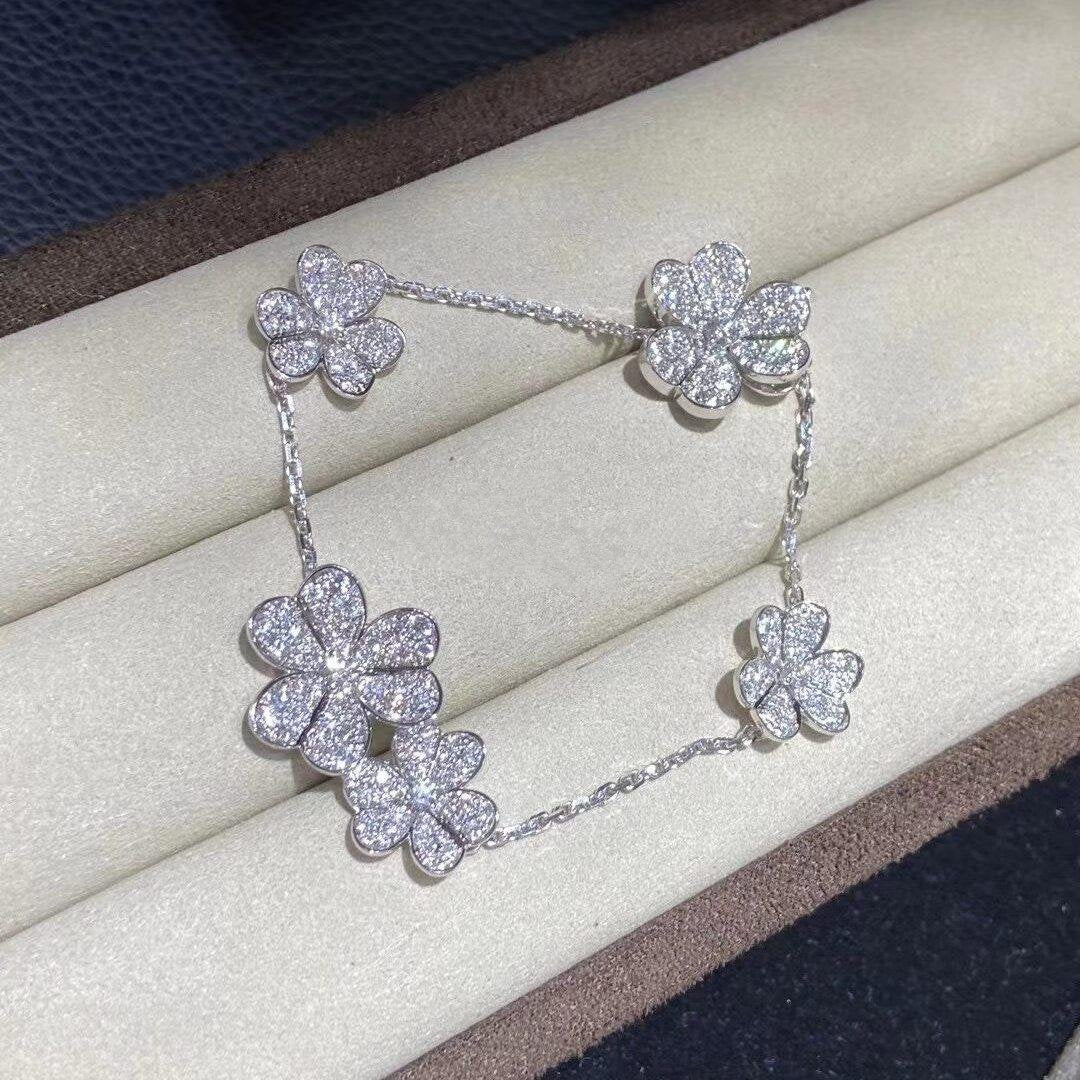 [Super CiCi ]FRIVOLE SILVER 5 FLOWERS BRACELET