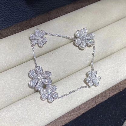 [Super CiCi ]FRIVOLE SILVER 5 FLOWERS BRACELET