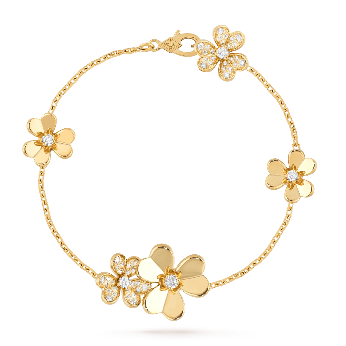 [Super CiCi ]FRIVOLE GOLD 5 FLOWERS BRACELET