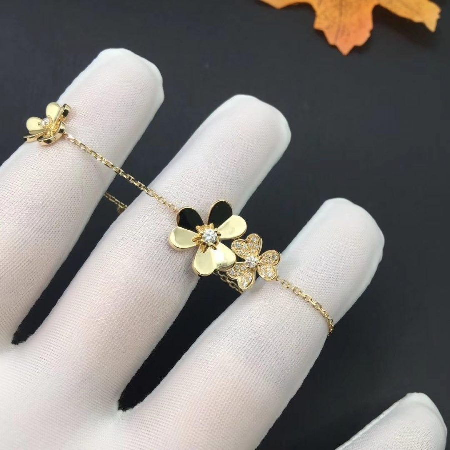[Super CiCi ]FRIVOLE GOLD 5 FLOWERS BRACELET