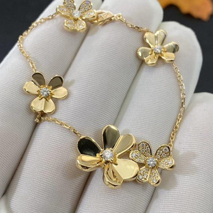 [Super CiCi ]FRIVOLE GOLD 5 FLOWERS BRACELET