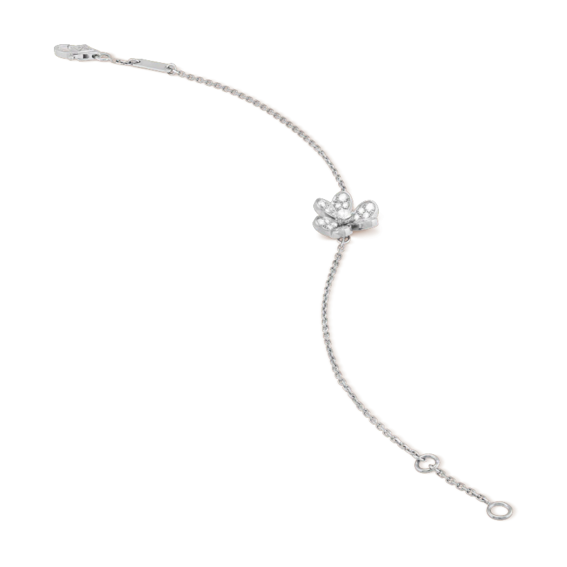 [Super CiCi ]FRIVOLE SILVER FLOWER DIAMOND BRACELET