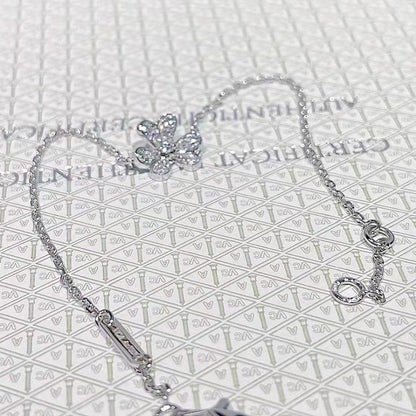 [Super CiCi ]FRIVOLE SILVER FLOWER DIAMOND BRACELET