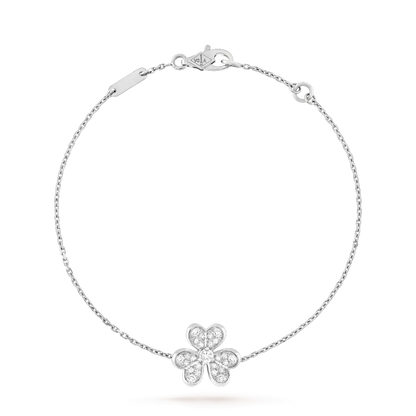 [Super CiCi ]FRIVOLE SILVER FLOWER DIAMOND BRACELET