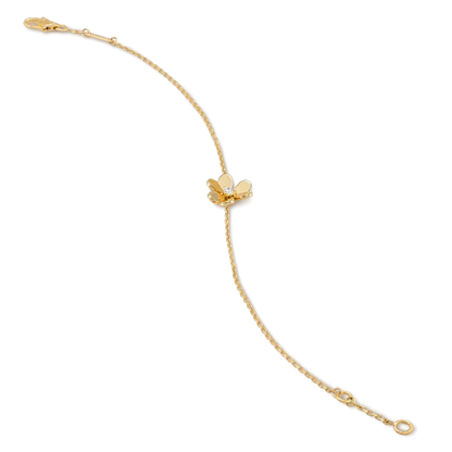 [Super CiCi ]FRIVOLE GOLD FLOWER PINK MALACHITE BRACELET