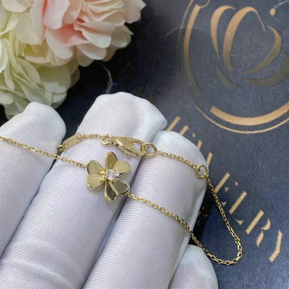[Super CiCi ]FRIVOLE GOLD FLOWER PINK MALACHITE BRACELET
