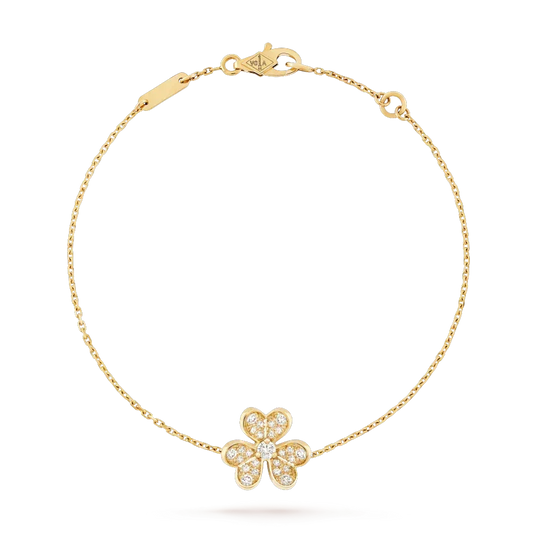 [Super CiCi ]FRIVOLE GOLD FLOWER DIAMOND BRACELET