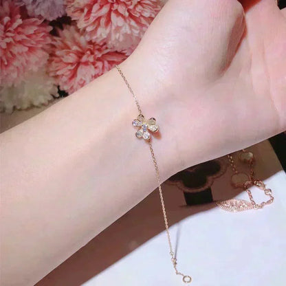 [Super CiCi ]FRIVOLE GOLD FLOWER DIAMOND BRACELET