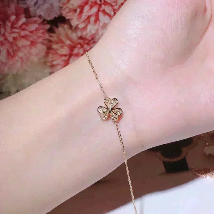 [Super CiCi ]FRIVOLE GOLD FLOWER DIAMOND BRACELET