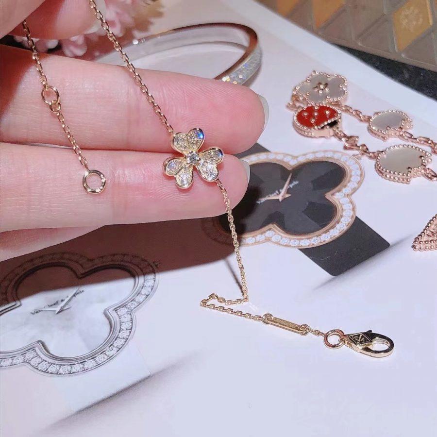 [Super CiCi ]FRIVOLE GOLD FLOWER DIAMOND BRACELET