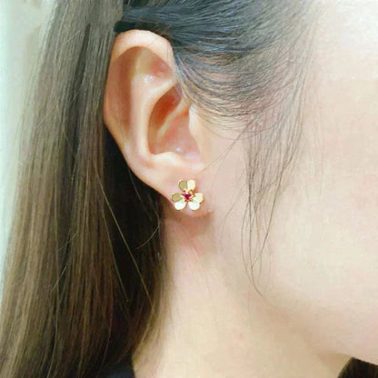 [Super CiCi ]FRIVOLE  FLOWER PINK EARRINGS