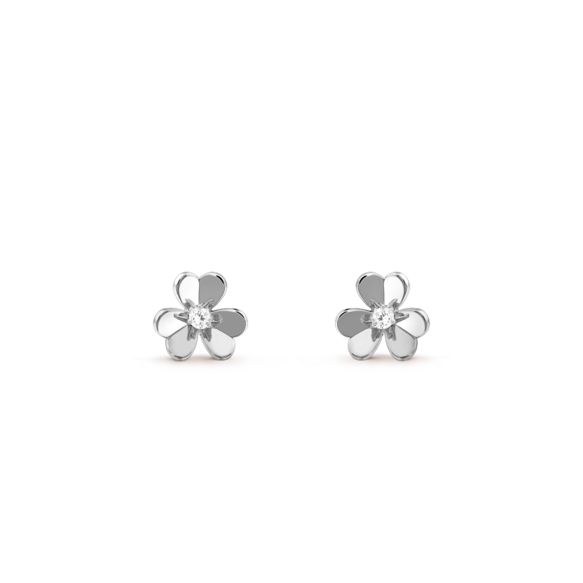 [Super CiCi ]FRIVOLE MINI SILVER FLOWER EARRINGS