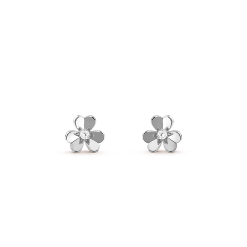[Super CiCi ]FRIVOLE MINI SILVER FLOWER EARRINGS