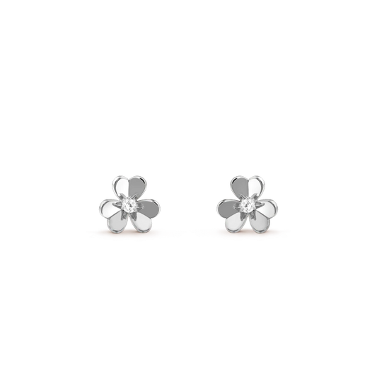 [Super CiCi ]FRIVOLE MINI SILVER FLOWER EARRINGS