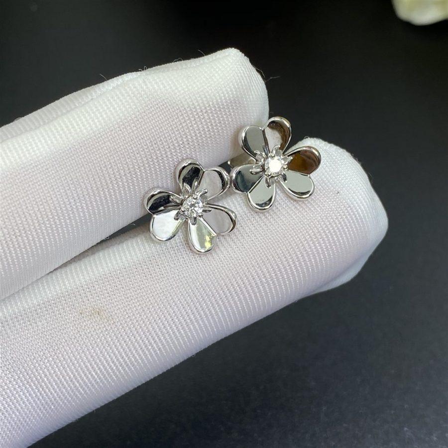 [Super CiCi ]FRIVOLE MINI SILVER FLOWER EARRINGS