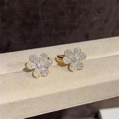 [Super CiCi ]FRIVOLE GOLD FLOWER DIAMOND EARRINGS