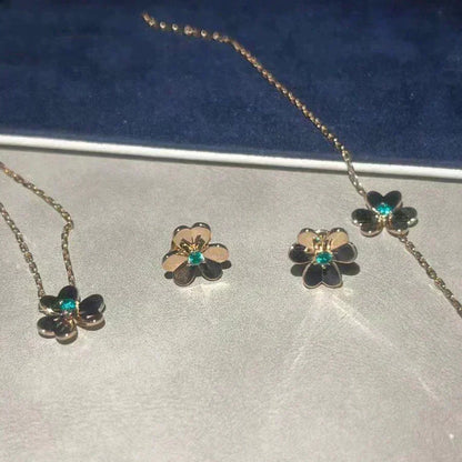[Super CiCi ]FRIVOLE  FLOWER MALACHITE EARRINGS