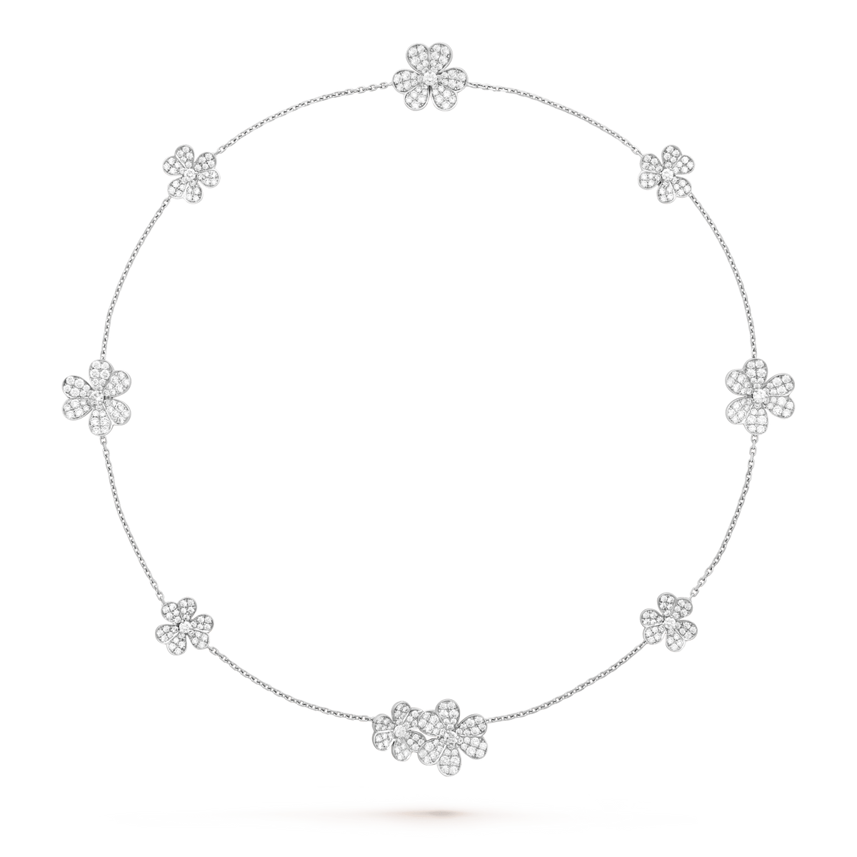 [Super CiCi ]FRIVOLE SILVER 9 FLOWERS NECKLACE