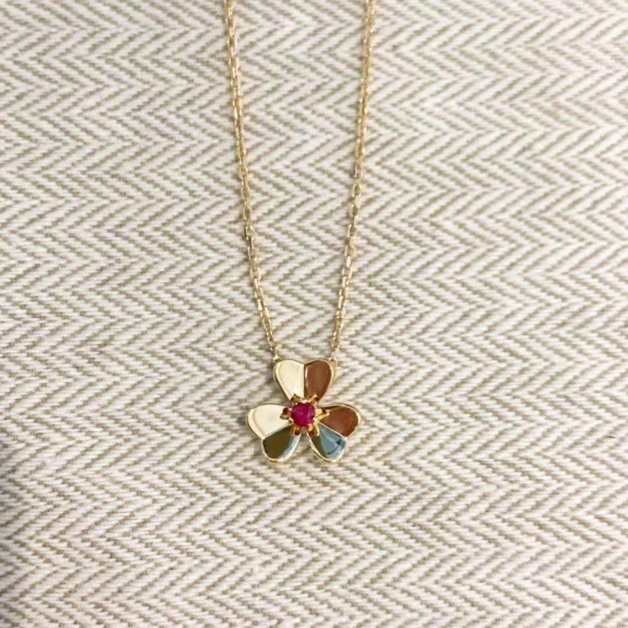 [Super CiCi ]FRIVOLE GOLD FLOWER NECKLACE