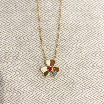[Super CiCi ]FRIVOLE GOLD FLOWER NECKLACE