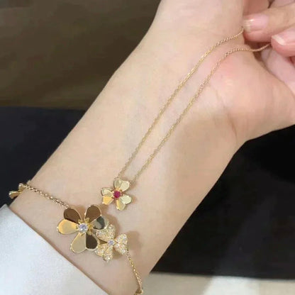 [Super CiCi ]FRIVOLE GOLD FLOWER NECKLACE